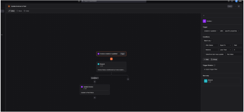 Invoice workflow automation used during my SalesRabbit internship